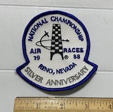 National Championship Air Races Reno Nevada 1988 Silver Anniversary Patch Badge picture