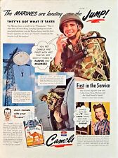 1944-WWII-Vintage Print Ad-CAMELS-Army-Navy-MarinesAir Force-War Bonds-VTG picture