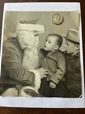 Large Photo Of Two Children With “Santa” - Christmas Holiday Interest - Noel picture