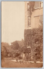 Exterior View of Building Gardens RPPC Real Photo Postcard picture