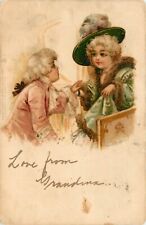 Tuck Art Postcard 1561. Frances Brundage, Romantic Couple in Old Fashion Clothes picture