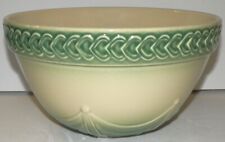 Longaberger Green Mixing Bowl Nesting Pottery American Craft ACO Medium 9.5
