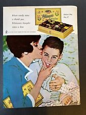 Vtg 1960s Mother's Day Ad,  Whitman's Sampler, Whitman's Rates a Kiss picture