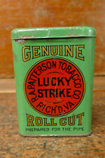 Vintage Lucky Strike R. A. Patterson Tobacco Co Roll Cut Tin Advertising EMPTY picture