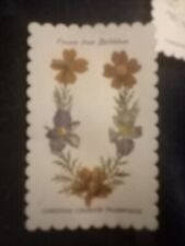 Vintage Flowers From Bethlehem Holy Prayer Card (Christian Crusade Pilgrimage picture