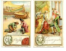 Bensdorp's Cocoa Amsterdam-Art-Dutch Victorian Advertising Trade Card Lot of 2 picture
