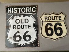 HISTORIC OLD ROUTE 66 METAL SIGNS NIP 12x16-11x11 picture