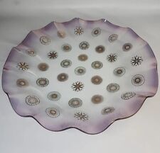 Vintage Dorothy Thorpe Glama Atomic Starburst Glass Serving Platter MCM Ruffle  picture
