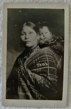 1911 Original Mesquakie Indian Mother & Child, Tama, Iowa IA, Meskwaki, RPPC picture