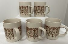 Vintage Set Of 5 Marco Polo Floral Design Coffee Cups Boho/Cottage Core picture