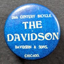 Antique 1890's-1910 The Davidson Bicycle Stud Button Pin picture