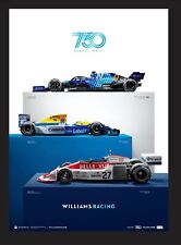 Williams 750th Grand Prix Formula 1 Race F1 Poster Blue Embossed Ltd Ed 750 picture