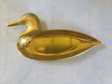 Brass Mallard Duck Trinket Dish Candy Coin Key Tray 7