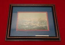 Vintage Print of The Comet in a Hurricane, 1852 w/ Frame picture