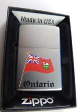 ZIPPO LIGHTER CANADA ONTARIO PROVINCE FLAG CREST SOUVENIR SEALED NEW GIFT BOX picture