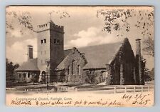 Fairfield CT-Connecticut, Congregational Church, Religion, Vintage Postcard picture