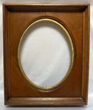 Antique 1871 Walnut Wood Frame Gold Gilt Deep Well Fits 10
