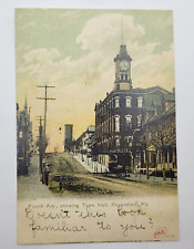 Roversford PA Pennsylvania Fourth Ave Showing Town Hall Vintage Postcard Unused picture