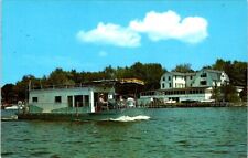 1960, House Boats on the Lake, SAUGATUCK, Michigan Chrome Postcard picture