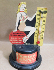 VTG 1959 Car-Freshener Corp Advert Barometer Themometer Cardboard Forecast Fanny picture