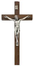 Carved Walnut Crucifix Size 10in Comes Gift Boxed picture