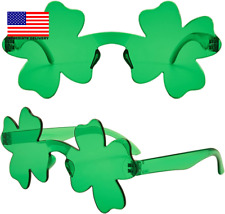 St. Patrick’S Day Irish Shamrock Sunglasses Green Four Leaf Clover Leprechaun Co picture