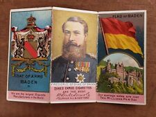 1888 N126 Duke Rulers & Flags Frederic Duke of Baden Tri Fold Tobacco Card picture