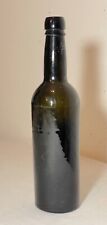 antique iron pontil 1700's handmade 4 part mold blown green whiskey glass bottle picture