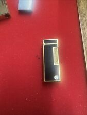 Vintage Dunhill Black and Gold Tone Butane Lighter Made In Switzerland picture