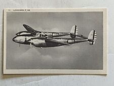 Vintage Lockheed P 38 Airplane Postcard picture
