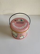 1995 Vintage Sanrio Pippo Pig Pink Tin Coin Bank - Made in Korea picture