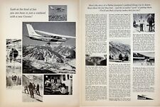 1963 Cessna Aircraft Vintage 2-Page Print Ad Aspen Weekend Vacation Flying Trip picture