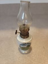 Vintage Miniature oil lamp FIELDS OF THE  WOOD Murphy, NC Japan picture