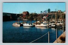 Depoe Bay OR Famous Fishing Fleet Tourist Center Coast Oregon Vintage Postcard picture