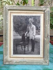 Indian Man Wearing Turban Vintage Collectible Photograph B/W Print Framed Decor picture