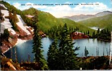 Vintage Postcard Deep Lake Cascade Mountains Snoqualmie Pass WA Washington K-704 picture