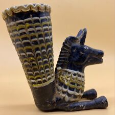 Wonderful  old unique mosaic Roman Glass Lovely Rhyton picture