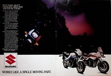 1985 Suzuki GS550 GS700 ES Series Motorcycles - 2-Page Vintage Ad picture