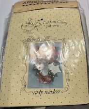 RUDY REINDEER Craft Pattern And Kit Cotton Ginny's Vintage picture