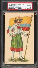 1920 Weber Baking Co. Flags Of Nations Ecuador PSA 2 picture