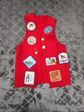 Vintage BSA Boy Scouting Red Vest with Patches '91 '92 '93 picture