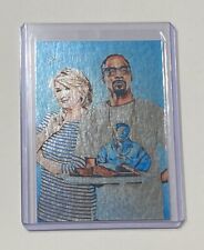 Martha Stewart & Snoop Dogg Platinum Plated Artist Signed Trading Card 1/1 picture