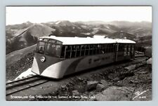 Pikes Peak CO RPPC Streamline Cog Train at Summit Real Photo Vintage Postcard picture