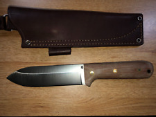 LT Wright Knives, Gen 3, O1, Saber, Natural Micarta Matte w/Blue Liners picture