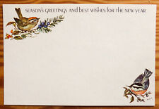  Vintage Tasha Tudor Season's Greetings Christmas Note Card with Wrens Birds picture