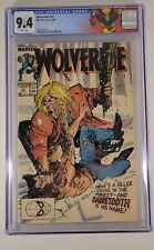 WOLVERINE #10 (Marvel 1989) CGC Graded 9.4  SABRETOOTH  White Pages Custom Label picture