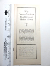 1928 Why German Americans Should Support Herbert Hoover Booklet picture