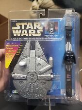Hope Industries Star Wars Collector Timepiece Darth Vader Millenium Falcon 1996 picture