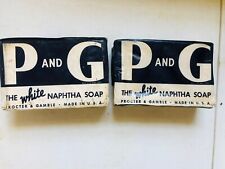 Lot Of 2 VINTAGE P&G THE WHITE NAPHTHA SOAP PROCTER & GAMBLE Original Package picture