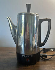 Presto Electric Percolator Coffee Maker 6 Cup Stainless Steel 0282202 Vtg TESTED picture